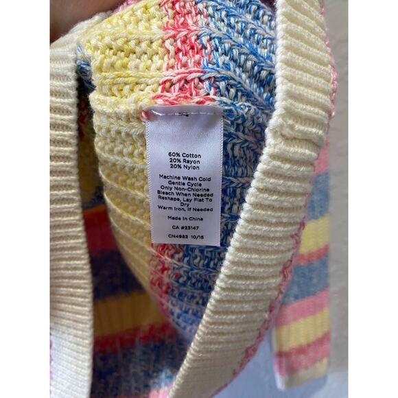 Talbots Cable Knit Colorful Pullover Sweater Size XS - Picture 5 of 6